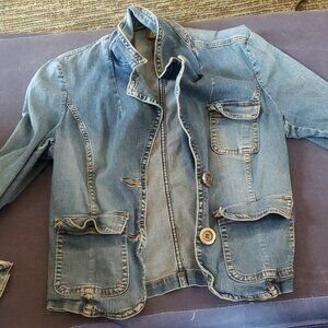 Caslon Women's Denim Jacket Deep Blue Small